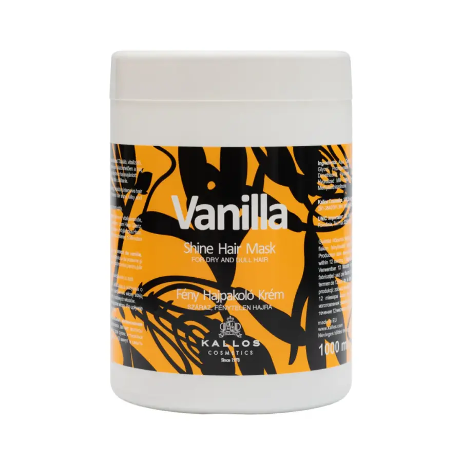 Kallos Vanilla Shine Hair Mask for dry and dull hair 1000 ml