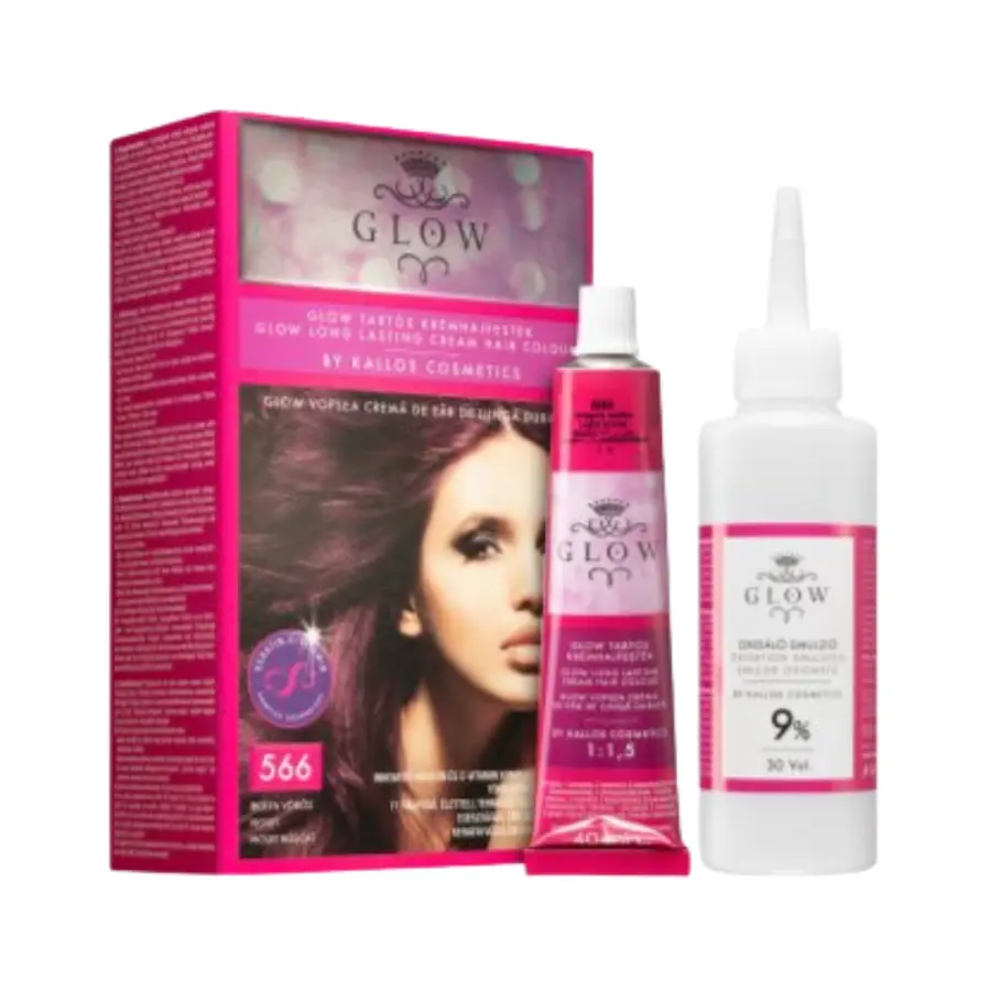 Kallos Glow Long Lasting Cream Hair Colour 566, 40ml