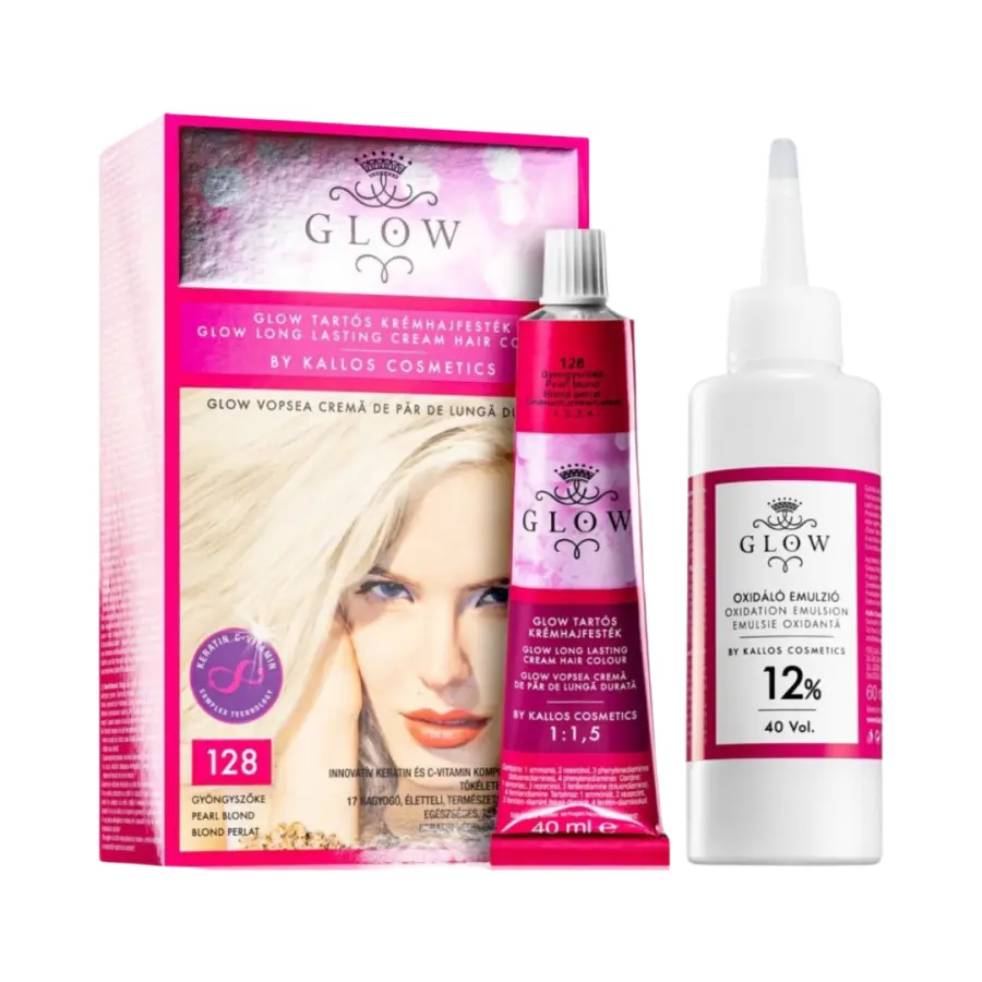 Kallos Glow Long Lasting Cream Hair Colour 128, 40ml