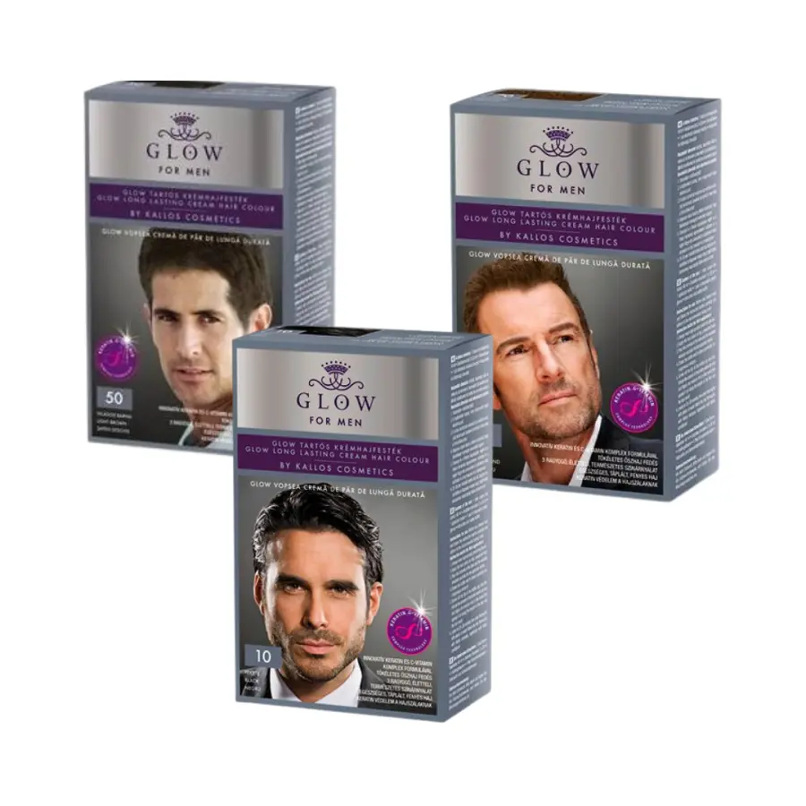 Kallos Glow Long Lasting Cream Hair Colour 40ml MEN